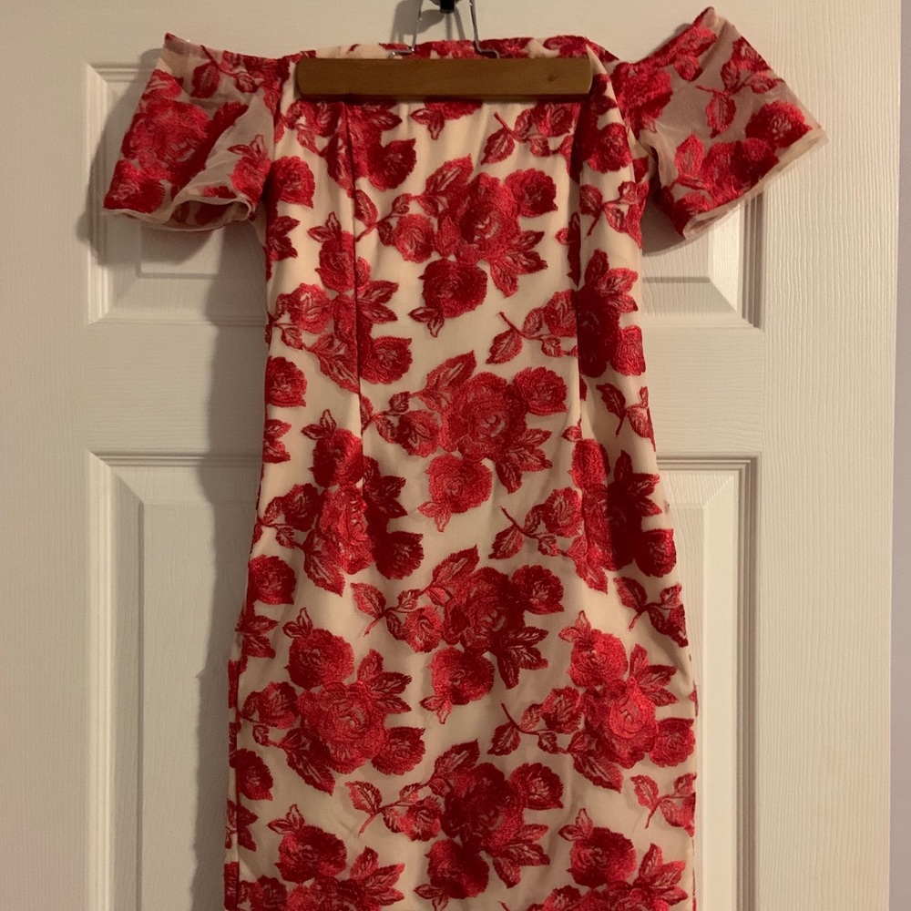 Karl lagerfeld floral off shoulder dress - Picture 4 of 5